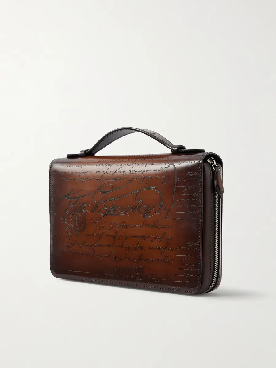 Berluti Itauba Wide Leather Messenger Bag - Men | Thumbnail 4