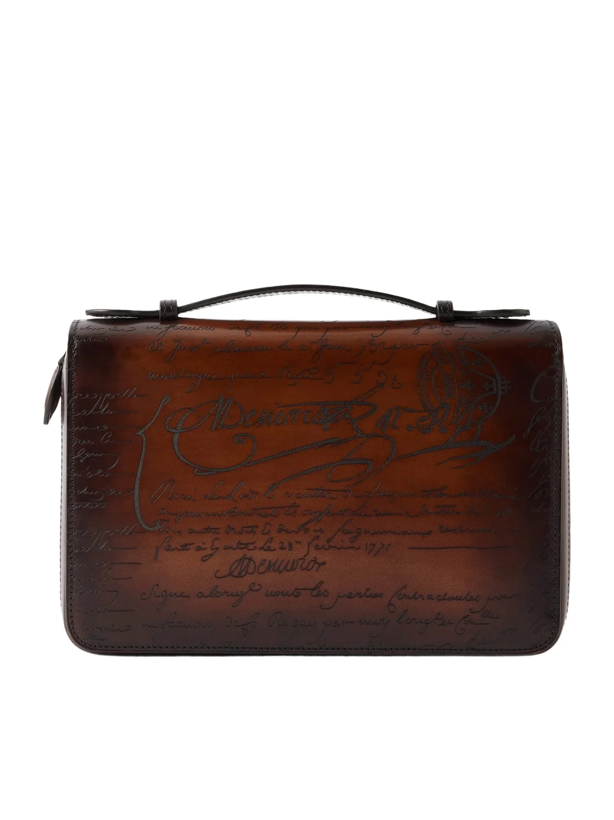 Itauba Wide Leather Messenger Bag - Men