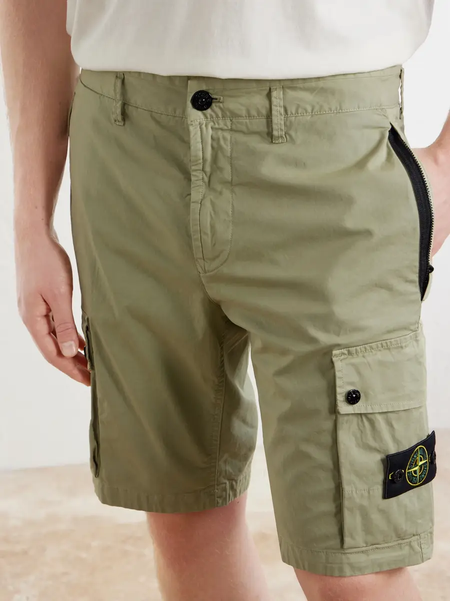 Stone Island Straight-Leg Cotton-Blend Twill Cargo Shorts - Men | Thumbnail 5 Stone Island Straight-Leg Cotton-Blend Twill Cargo Shorts - Men | Thumbnail 5
