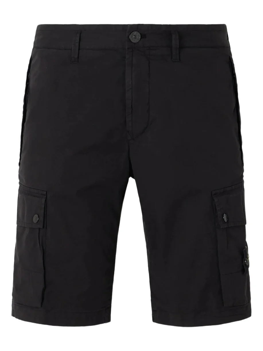 Stone Island Straight-Leg Cotton-Blend Twill Cargo Shorts - Men