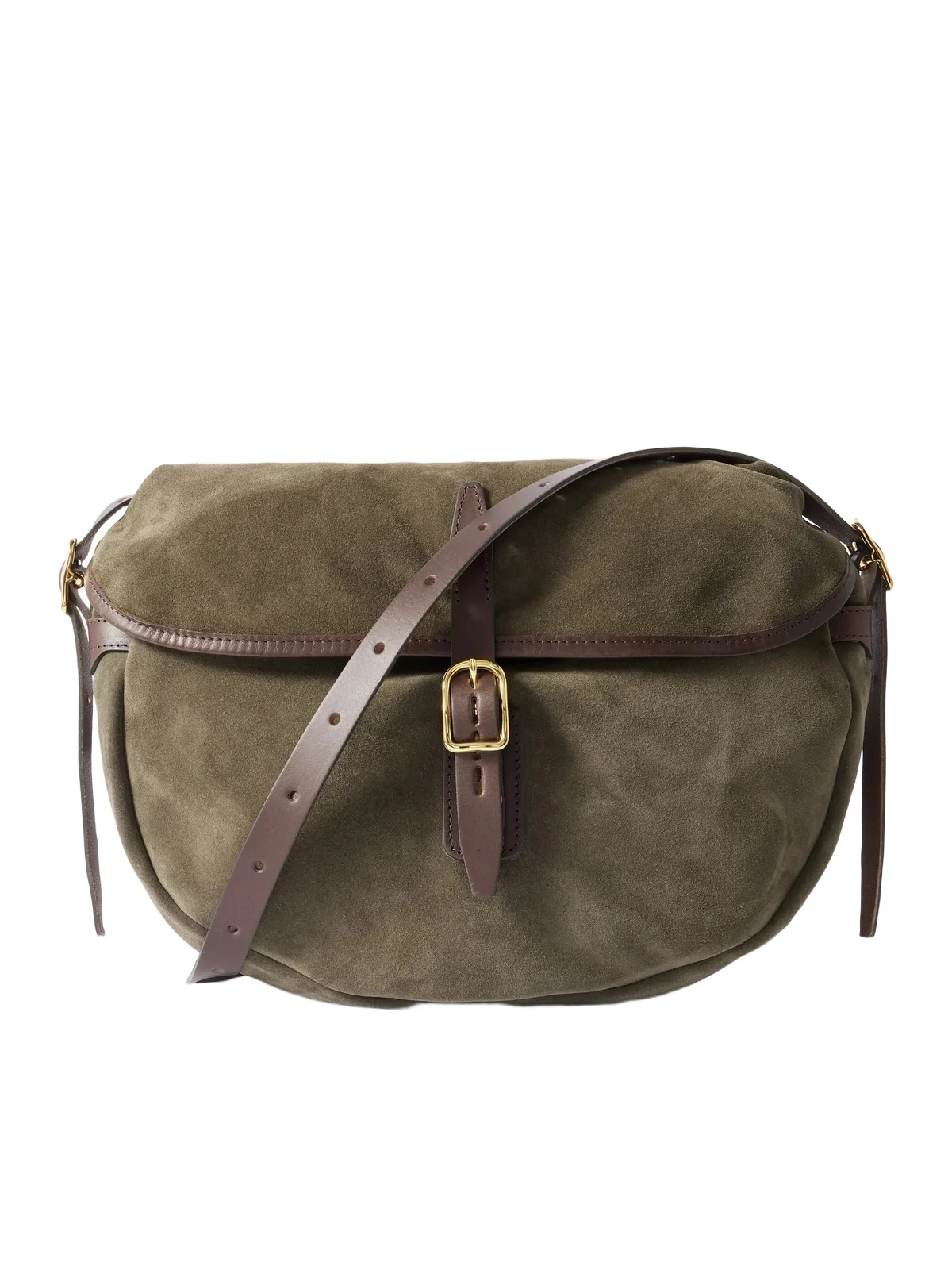 Margot Leather-Trimmed Suede Messenger Bag - Men Margot Leather-Trimmed Suede Messenger Bag - Men