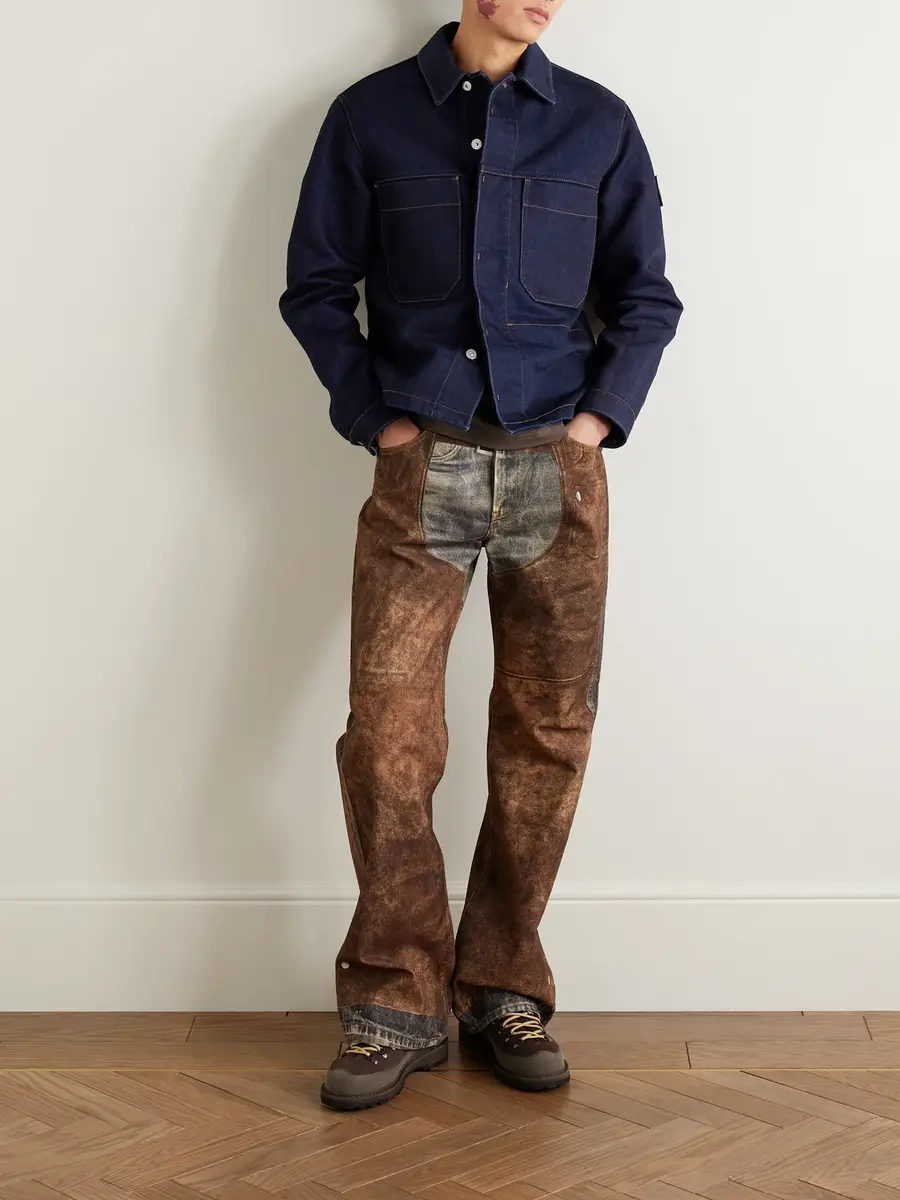 Stone Island Denim Logo-Appliquéd Indigo-Dyed Rinsed Denim Tela Jacket - Men | Thumbnail 2