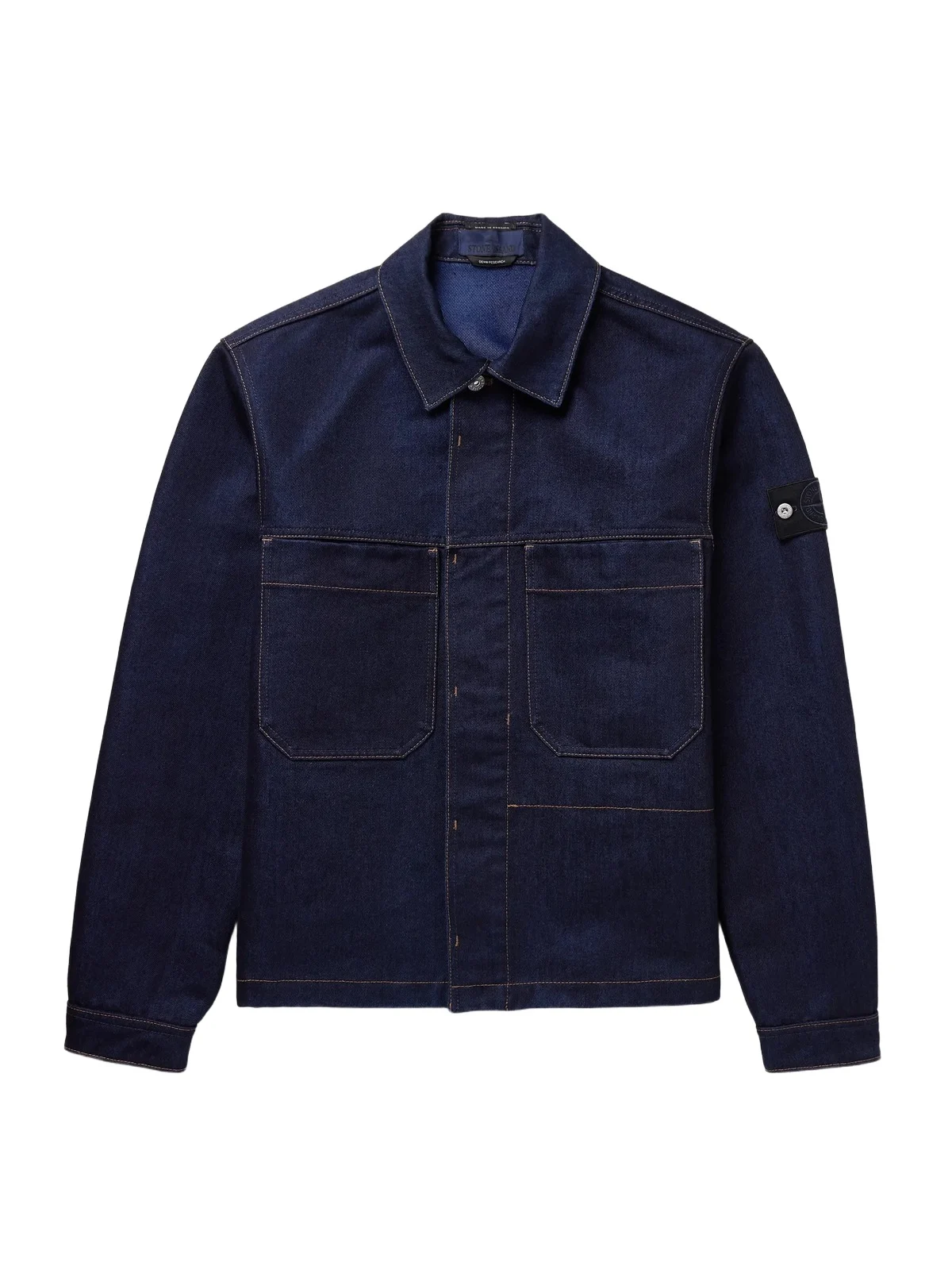Denim Indigo-Dyed Rinsed Denim Tela Jacket - Men Denim Indigo-Dyed Rinsed Denim Tela Jacket - Men