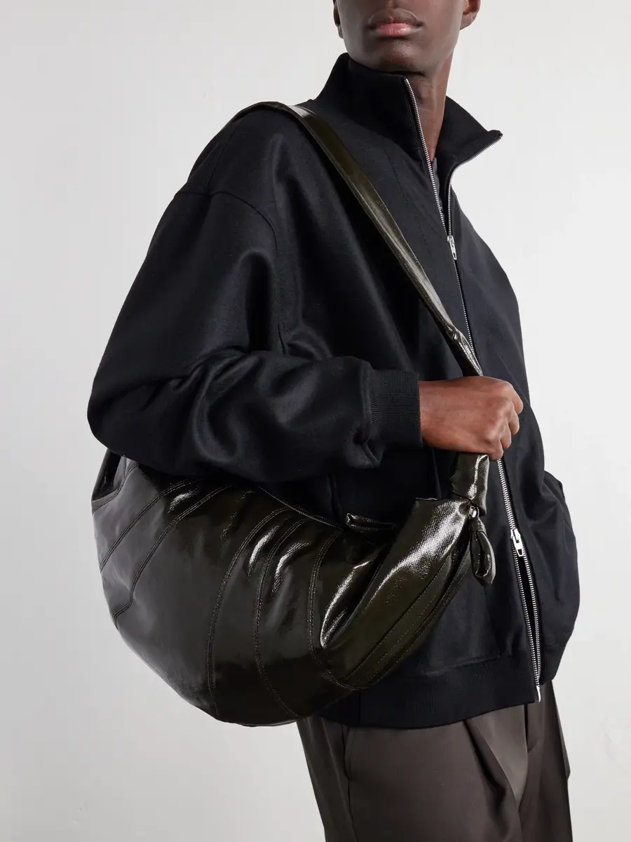 Lemaire Croissant Large Coated-Cotton Messenger Bag - Men | Thumbnail 2