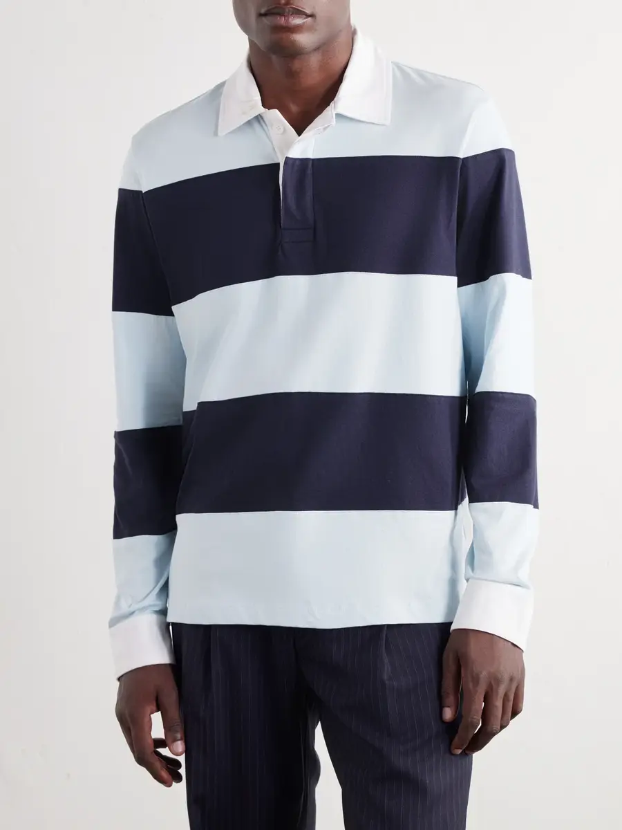 rag & bone Striped Cotton-Jersey Polo Shirt - Men | Thumbnail 3 rag & bone Striped Cotton-Jersey Polo Shirt - Men | Thumbnail 3