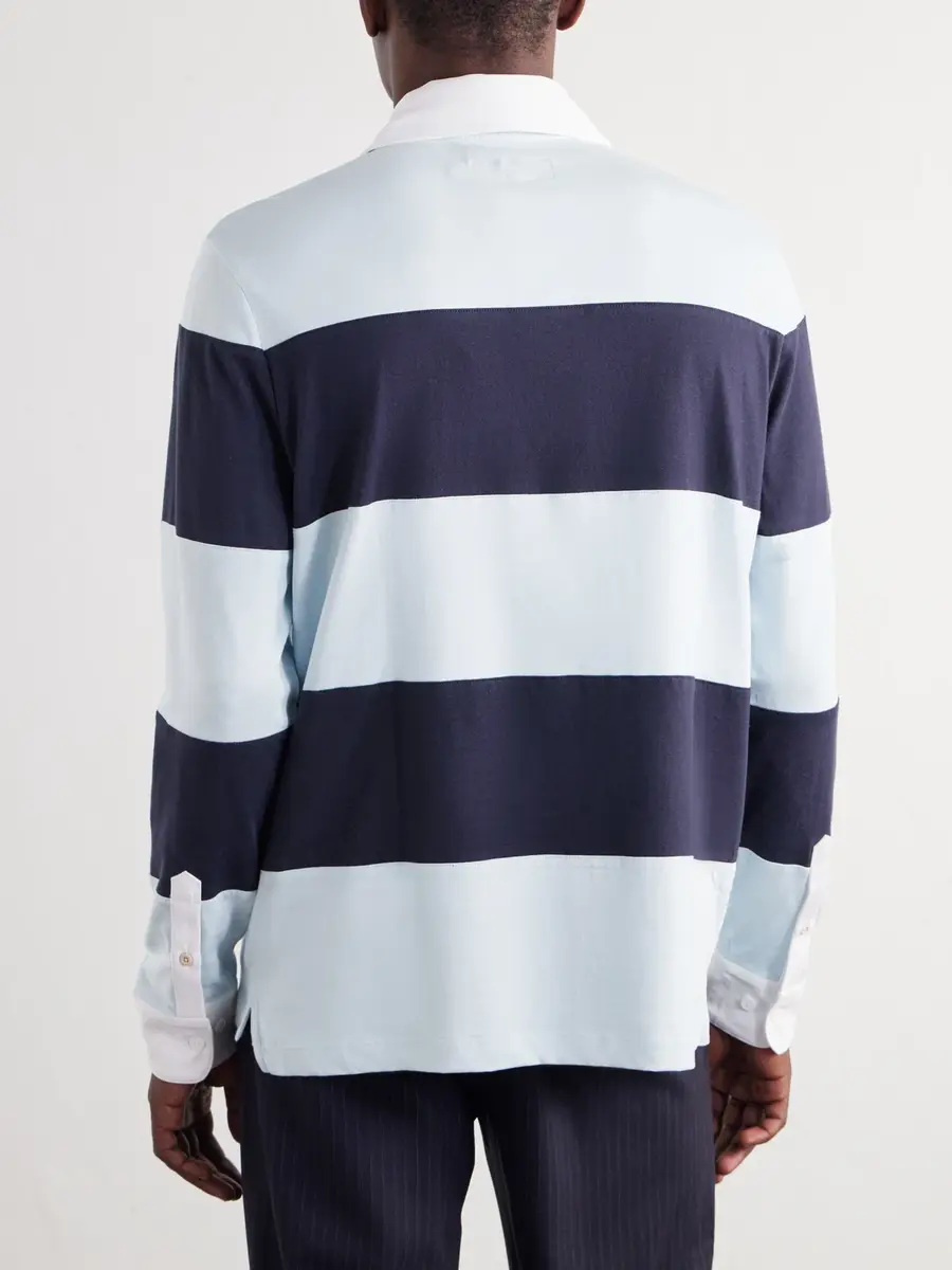 rag & bone Striped Cotton-Jersey Polo Shirt - Men | Thumbnail 4 rag & bone Striped Cotton-Jersey Polo Shirt - Men | Thumbnail 4