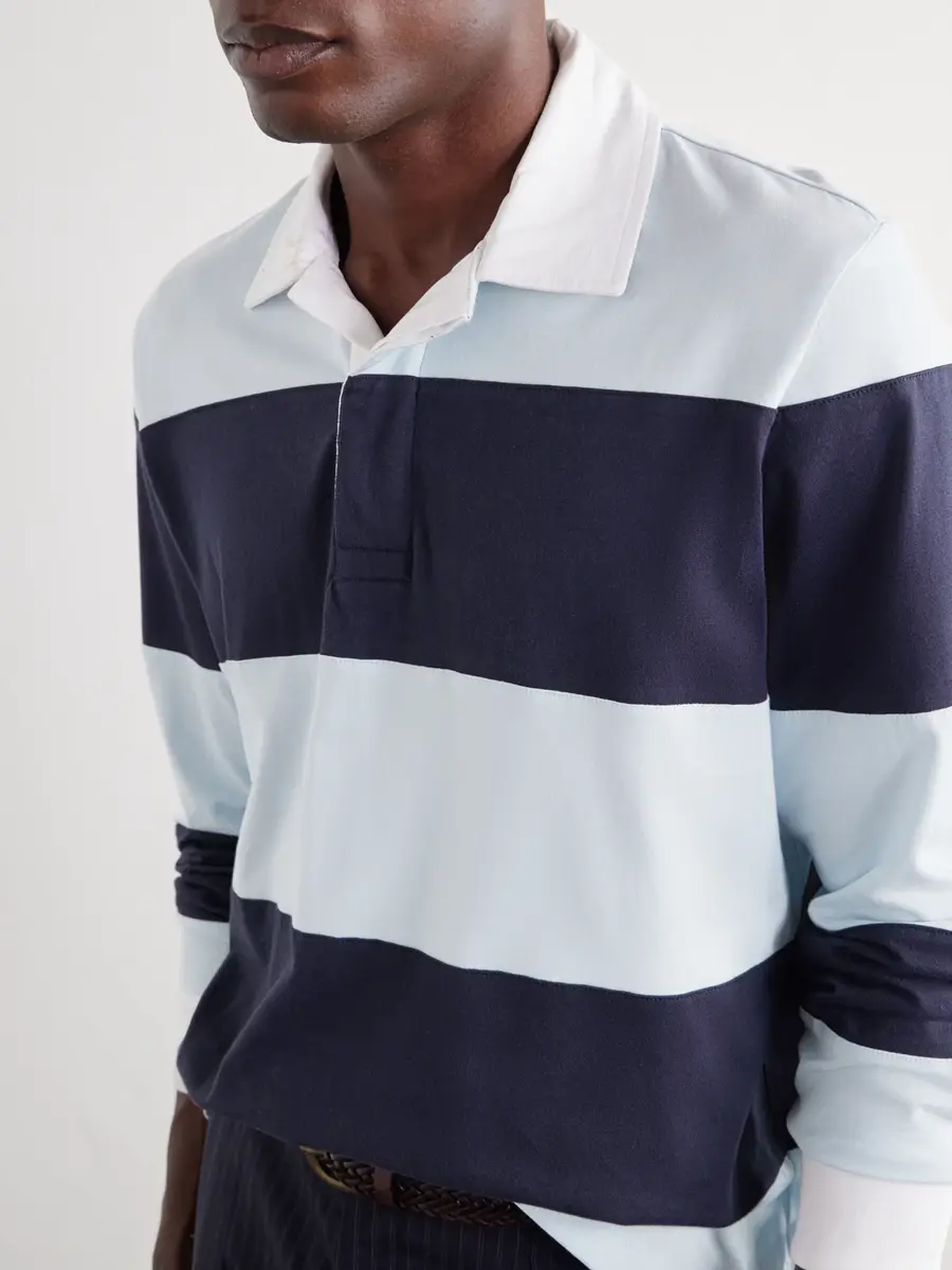 rag & bone Striped Cotton-Jersey Polo Shirt - Men | Thumbnail 5 rag & bone Striped Cotton-Jersey Polo Shirt - Men | Thumbnail 5