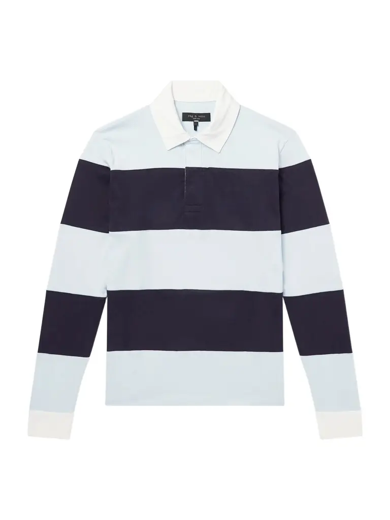 rag & bone Striped Cotton-Jersey Polo Shirt - Men