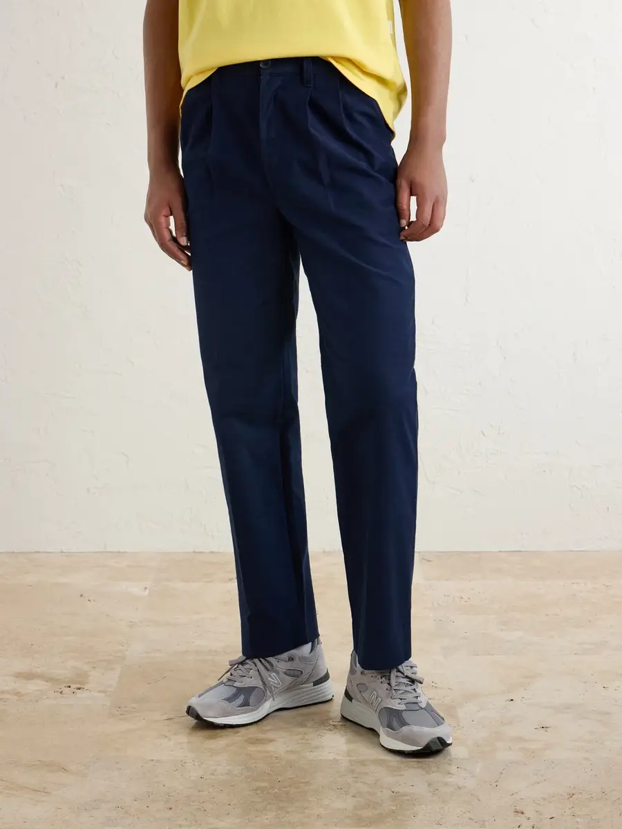 Aimé Leon Dore Straight-Leg Pleated Cotton Trousers - Men | Thumbnail 3