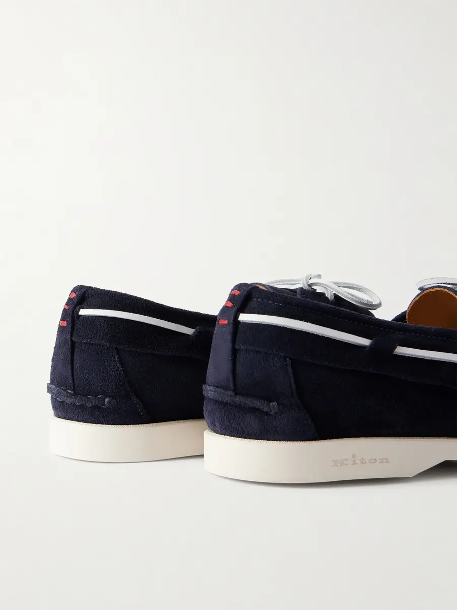 Kiton Suede Boat Shoes - Men | Thumbnail 5 Kiton Suede Boat Shoes - Men | Thumbnail 5