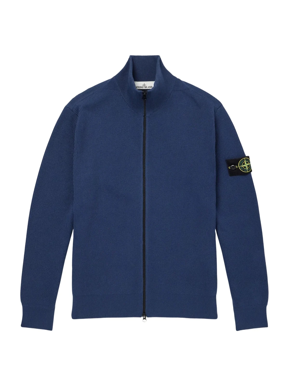 Ribbed Organic Cotton Zip-Up Sweater - Men
