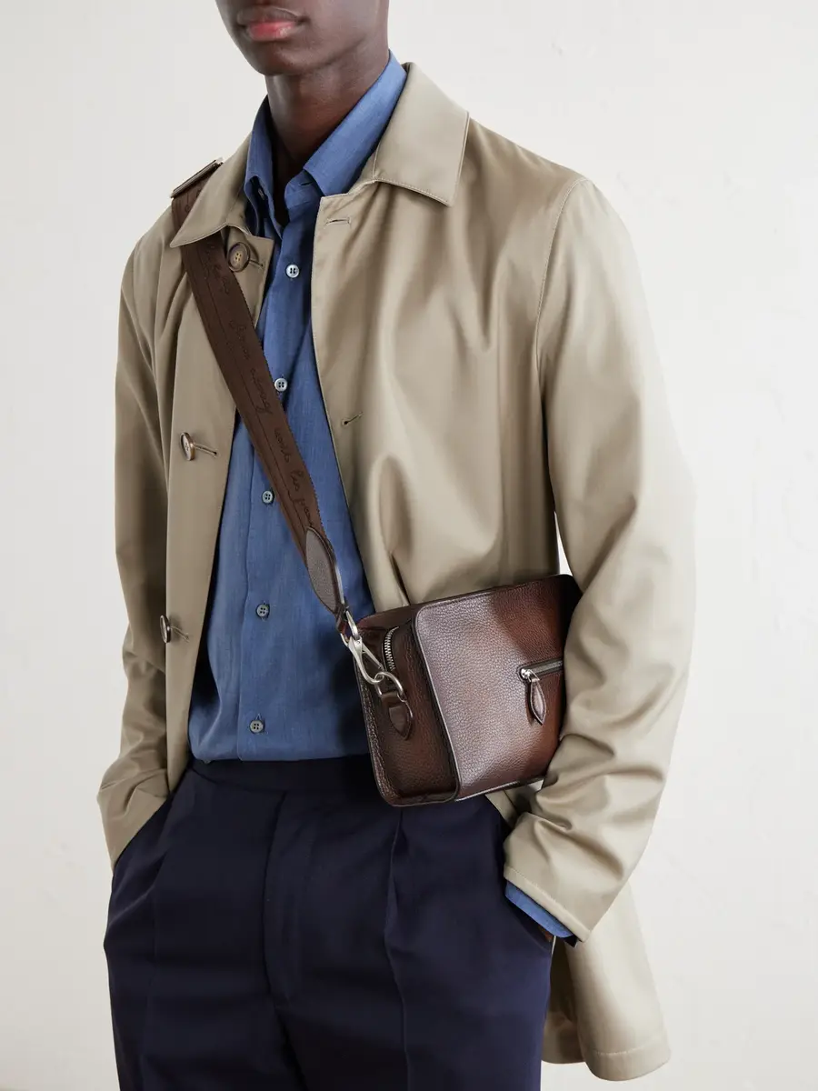 Berluti Journalier XS Leather Messenger Bag - Men | Thumbnail 3