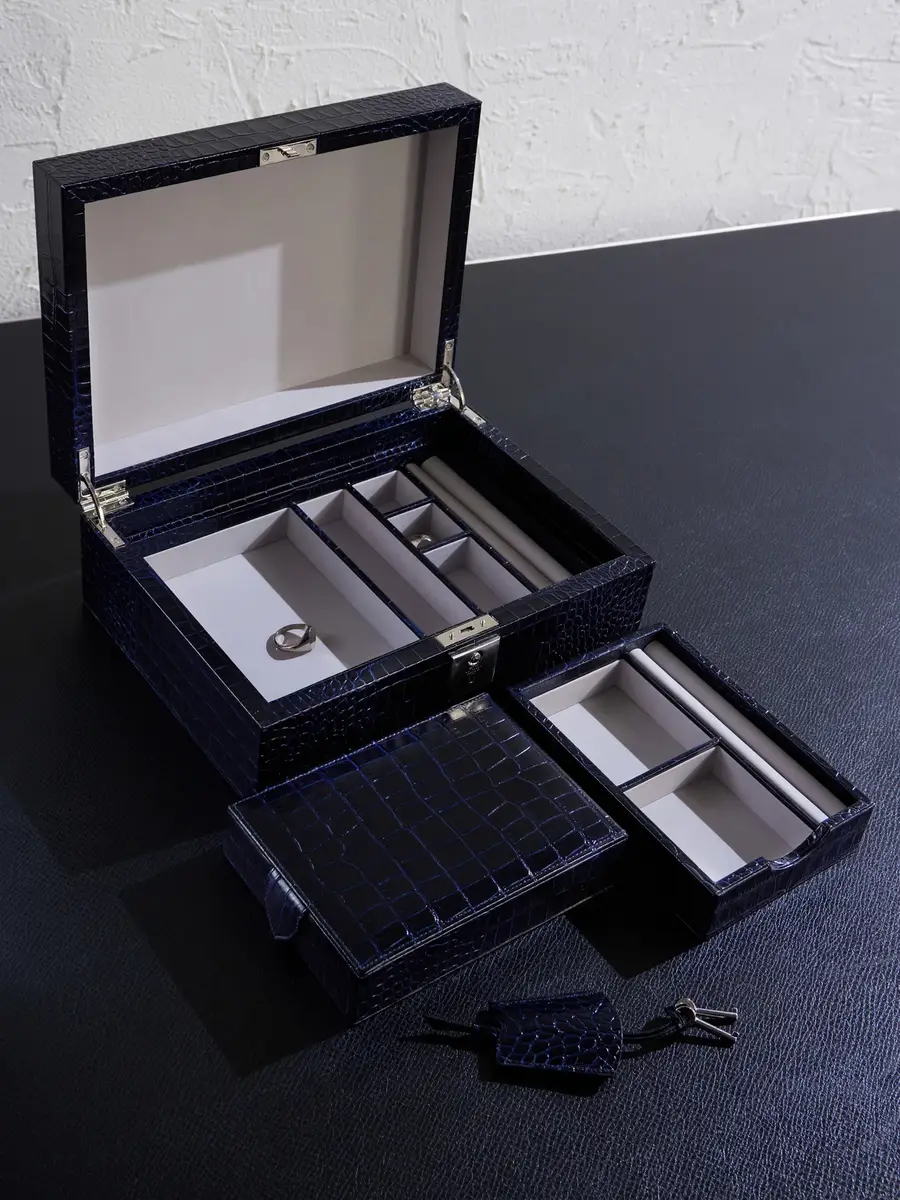Smythson Panama Cross-Grain Leather Jewellery Box - Men | Thumbnail 2