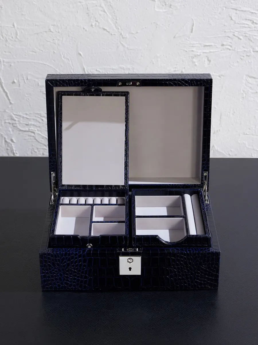 Smythson Panama Cross-Grain Leather Jewellery Box - Men | Thumbnail 3