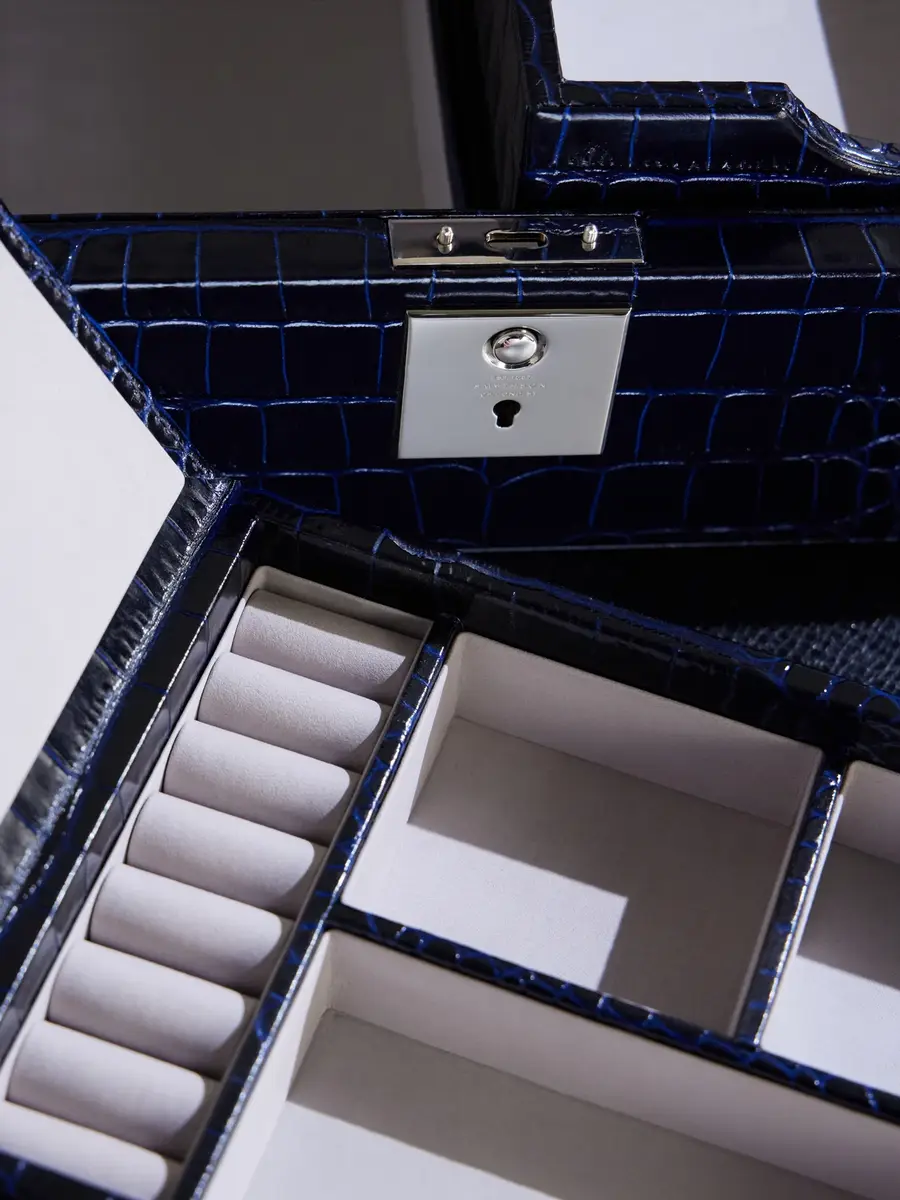 Smythson Panama Cross-Grain Leather Jewellery Box - Men | Thumbnail 5