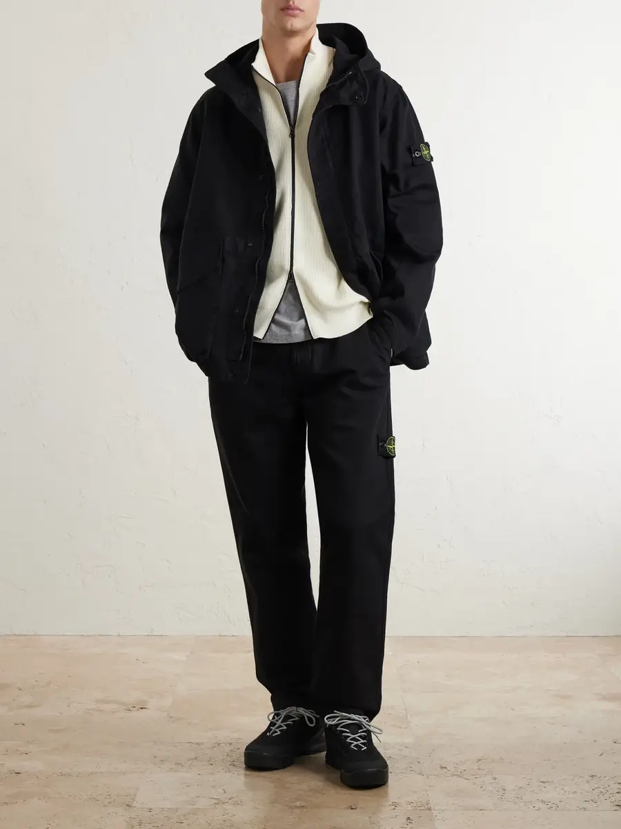 Stone Island Garment-Dyed Cotton Twill-TC Hooded Jacket - Men | Thumbnail 2 Stone Island Garment-Dyed Cotton Twill-TC Hooded Jacket - Men | Thumbnail 2