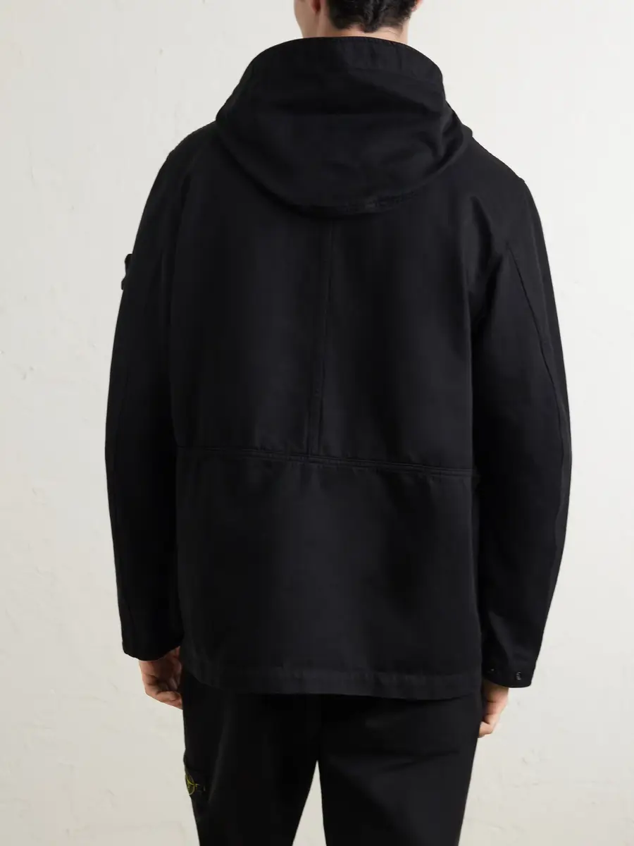 Stone Island Garment-Dyed Cotton Twill-TC Hooded Jacket - Men | Thumbnail 4 Stone Island Garment-Dyed Cotton Twill-TC Hooded Jacket - Men | Thumbnail 4