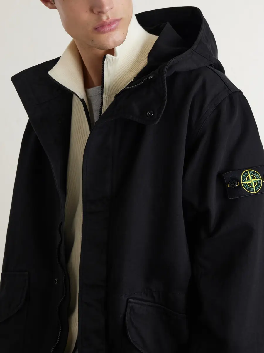 Stone Island Garment-Dyed Cotton Twill-TC Hooded Jacket - Men | Thumbnail 5 Stone Island Garment-Dyed Cotton Twill-TC Hooded Jacket - Men | Thumbnail 5