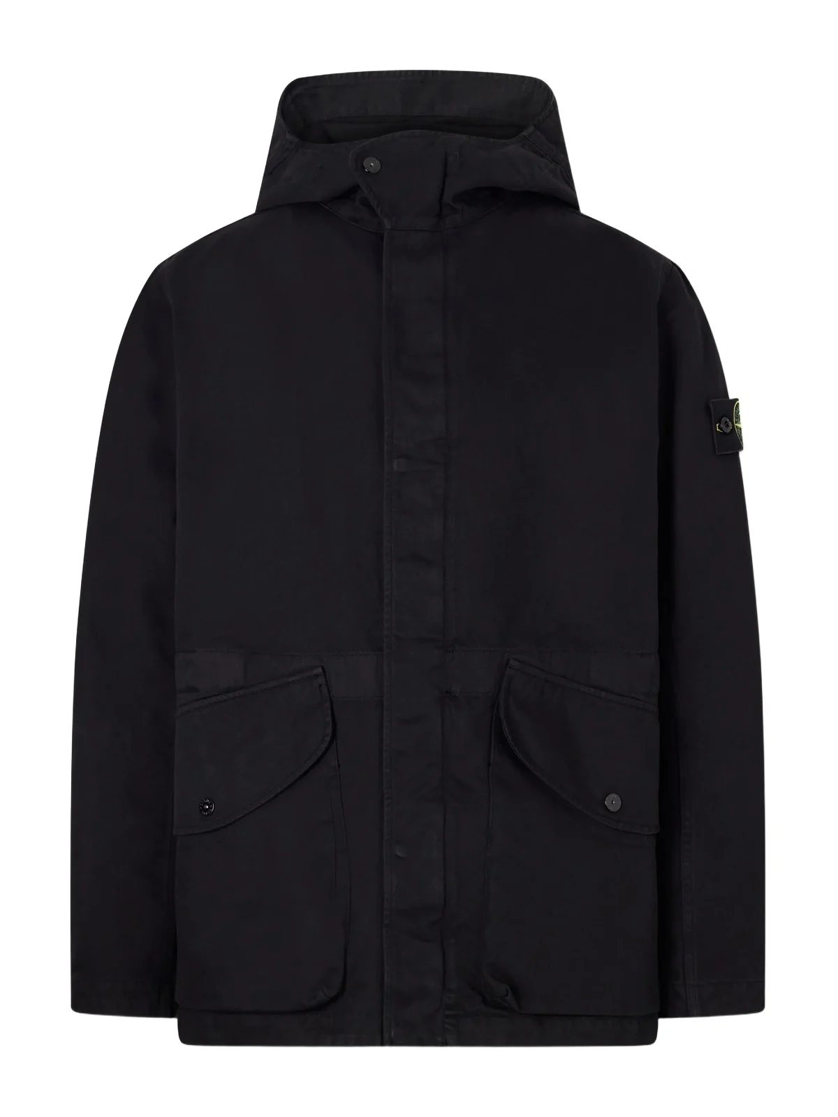Stone Island Anti-Drop Garment-Dyed Dense Cotton Twill-TC Hooded Jacket - Men