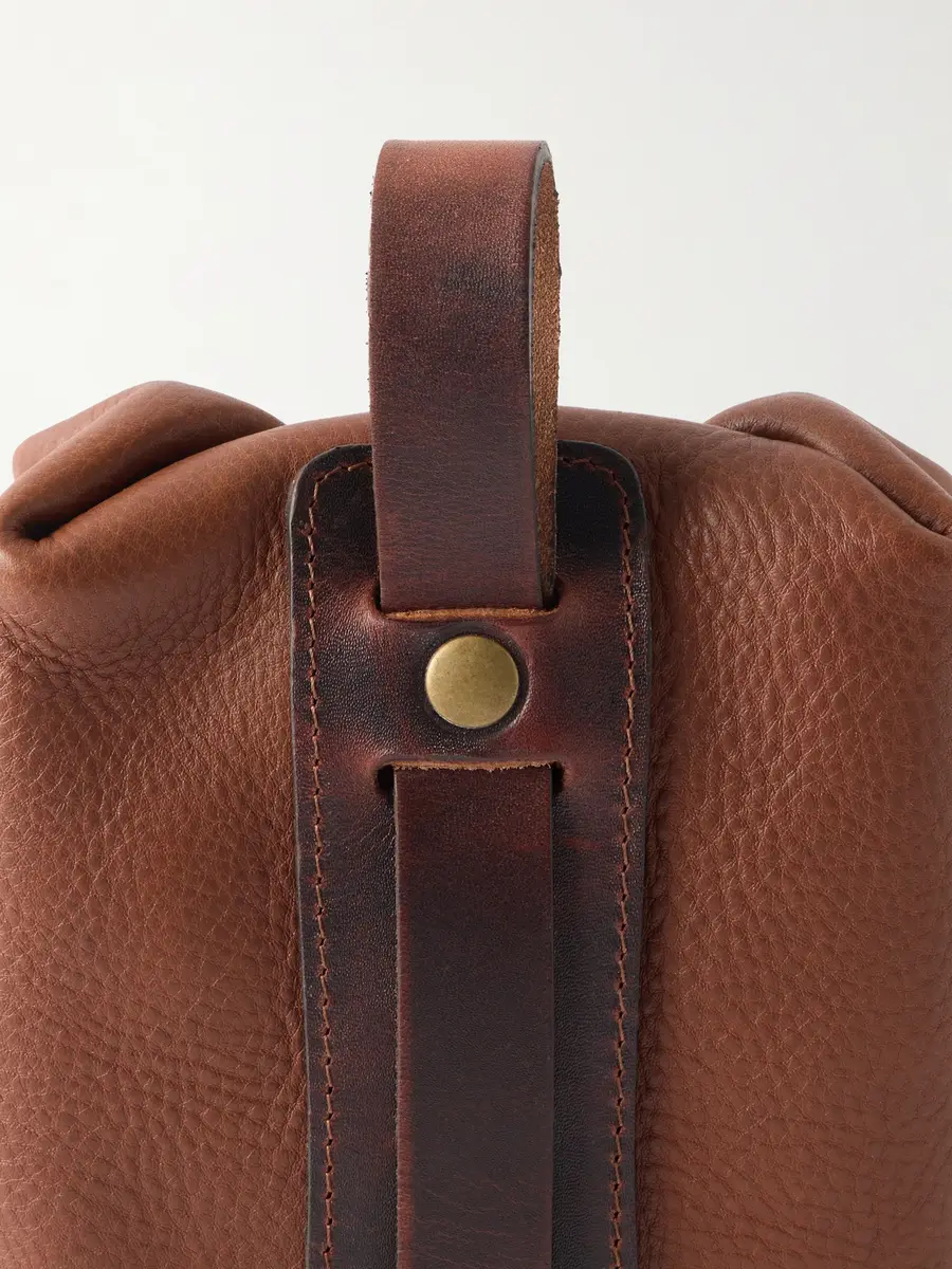 Bleu de Chauffe Zazou Full-Grain Leather Wash Bag - Men | Thumbnail 3 Bleu de Chauffe Zazou Full-Grain Leather Wash Bag - Men | Thumbnail 3