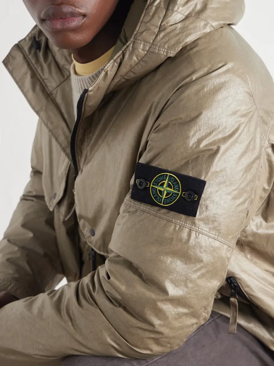 Stone Island Padded Garment-Dyed Light Nylon 3L-TC Hooded Down Jacket - Men | Thumbnail 5