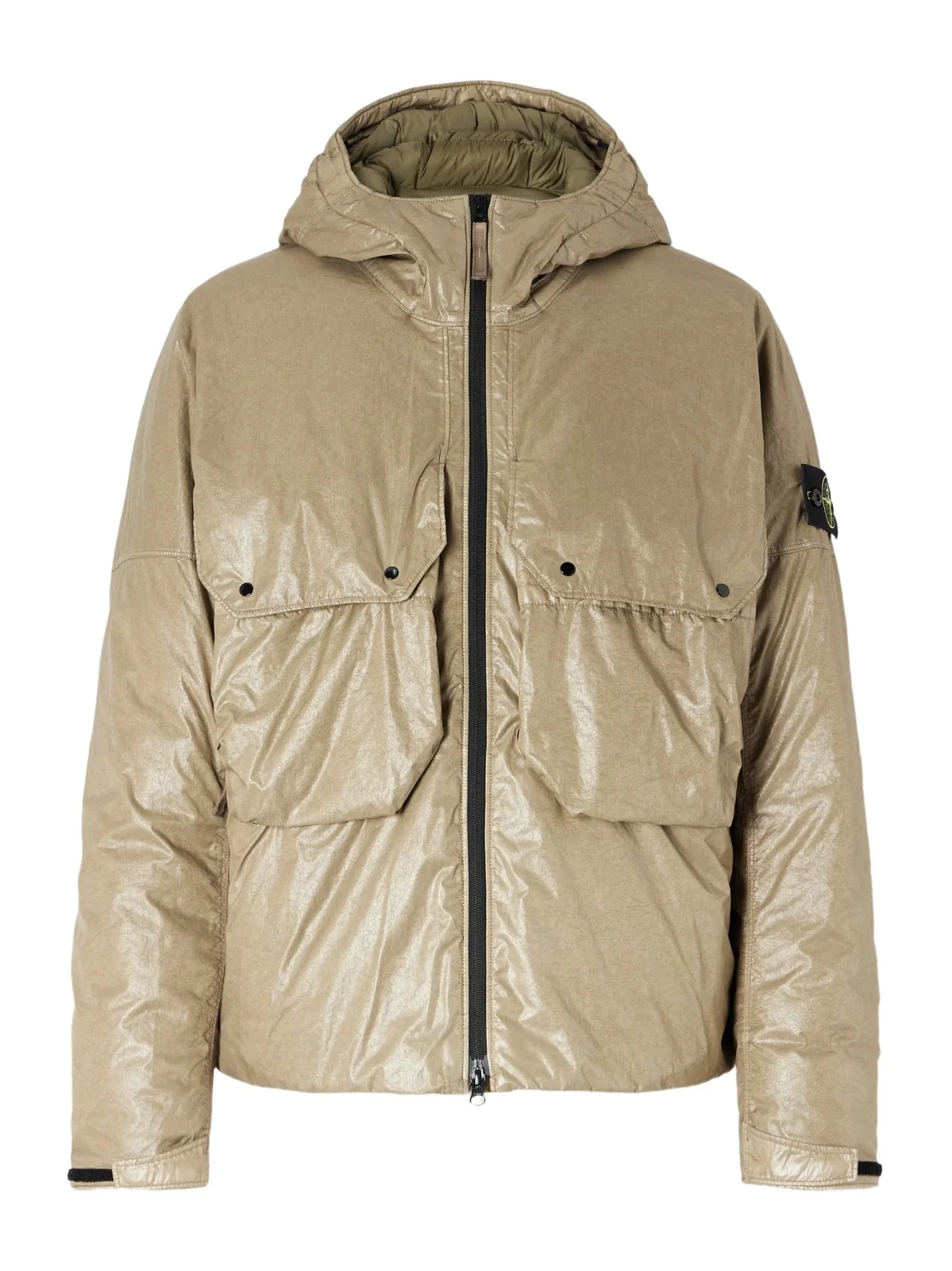 Padded Garment-Dyed Light Nylon 3L-TC Hooded Down Jacket - Men Padded Garment-Dyed Light Nylon 3L-TC Hooded Down Jacket - Men