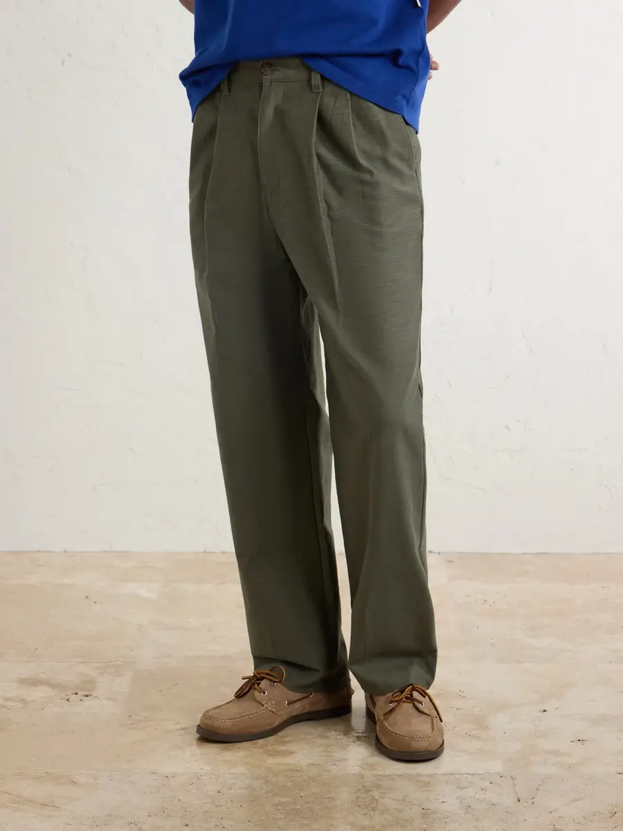Aimé Leon Dore Straight-Leg Pleated Cotton Trousers - Men | Thumbnail 3 Aimé Leon Dore Straight-Leg Pleated Cotton Trousers - Men | Thumbnail 3