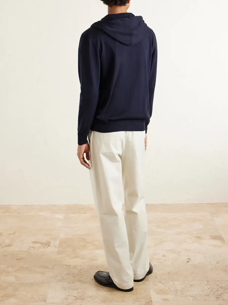 Kiton Cotton-Jersey Zip-Up Hoodie - Men | Thumbnail 4 Kiton Cotton-Jersey Zip-Up Hoodie - Men | Thumbnail 4