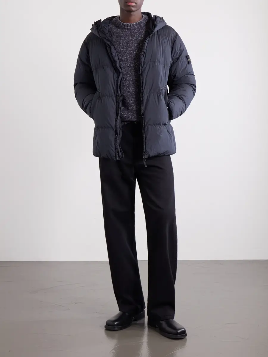 Stone Island Hooded Garment-Dyed Crinkle Reps NY Shell Down Jacket - Men | Thumbnail 2 Stone Island Hooded Garment-Dyed Crinkle Reps NY Shell Down Jacket - Men | Thumbnail 2
