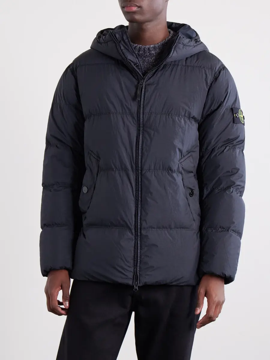 Stone Island Hooded Garment-Dyed Crinkle Reps NY Shell Down Jacket - Men | Thumbnail 3 Stone Island Hooded Garment-Dyed Crinkle Reps NY Shell Down Jacket - Men | Thumbnail 3