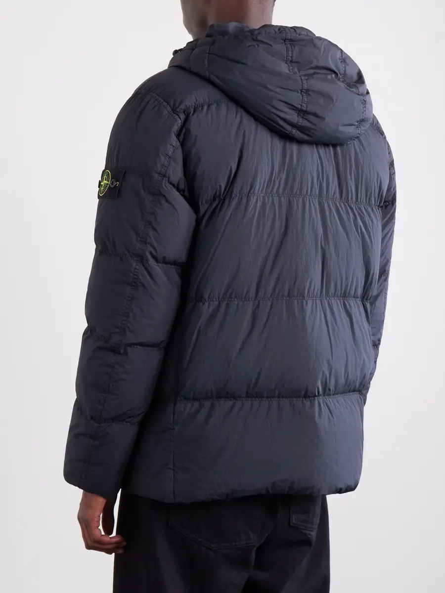 Stone Island Hooded Garment-Dyed Crinkle Reps NY Shell Down Jacket - Men | Thumbnail 4 Stone Island Hooded Garment-Dyed Crinkle Reps NY Shell Down Jacket - Men | Thumbnail 4