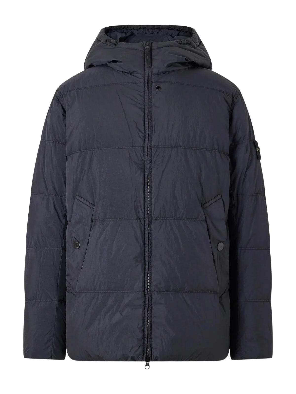 Hooded Garment-Dyed Crinkle Reps NY Shell Down Jacket - Men Hooded Garment-Dyed Crinkle Reps NY Shell Down Jacket - Men