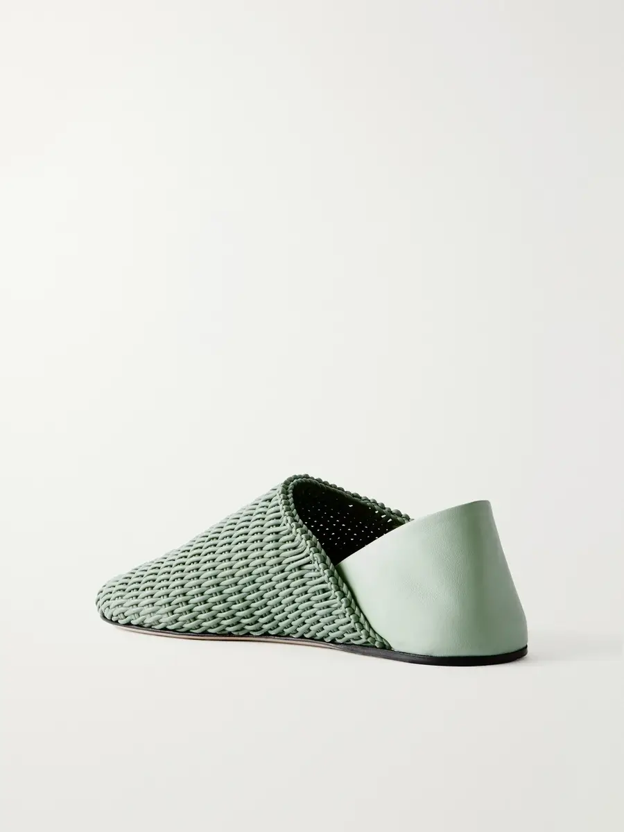 JW Anderson Woven-Leather Slippers - Men | Thumbnail 3