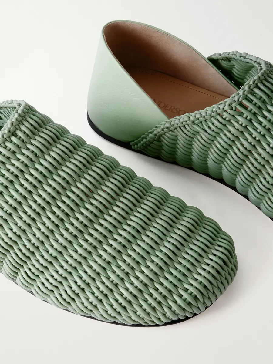 JW Anderson Woven-Leather Slippers - Men | Thumbnail 4