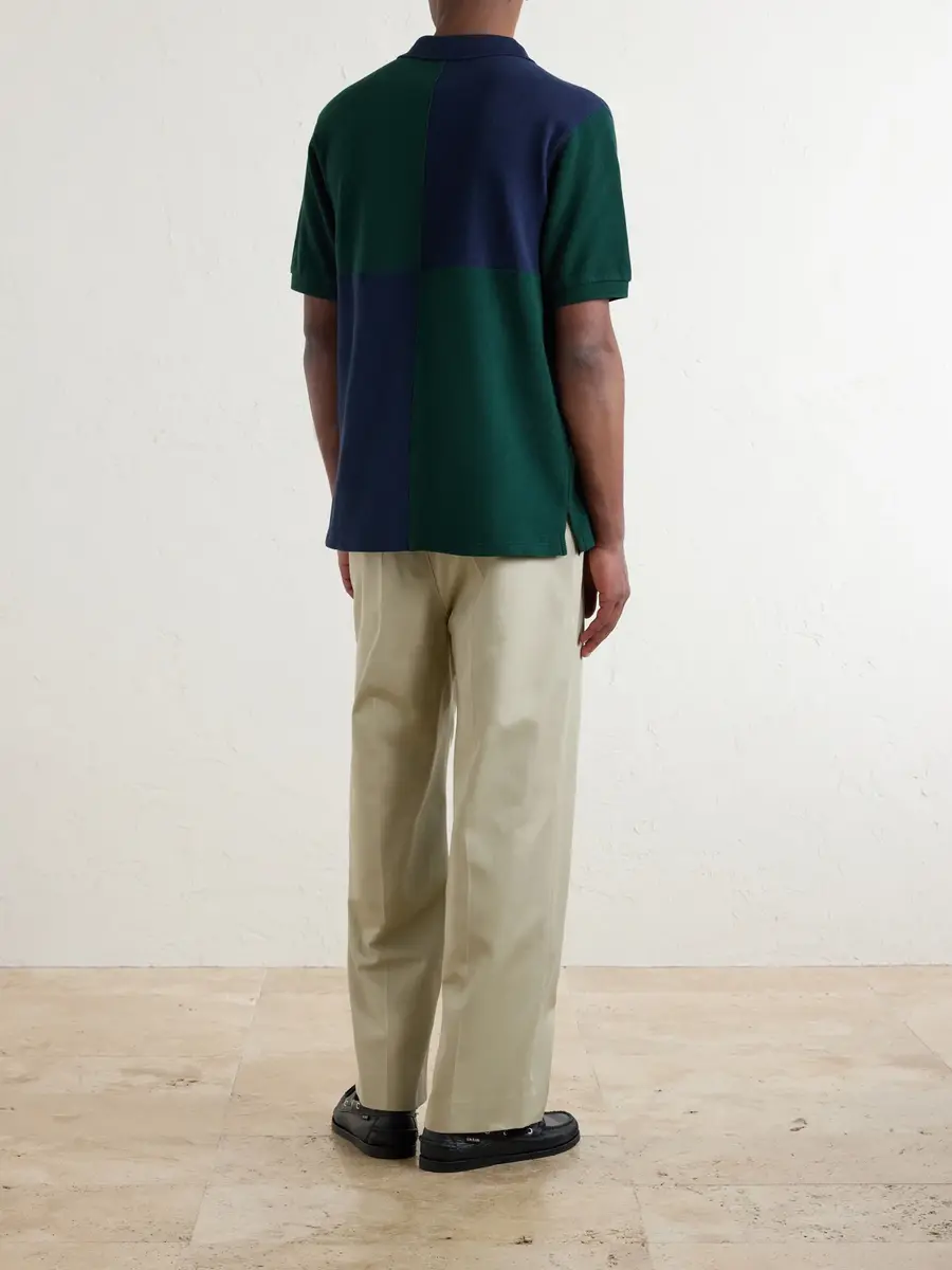 Aimé Leon Dore Logo-Embroidered Colour-Block Cotton-Piqué Polo Shirt - Men | Thumbnail 4