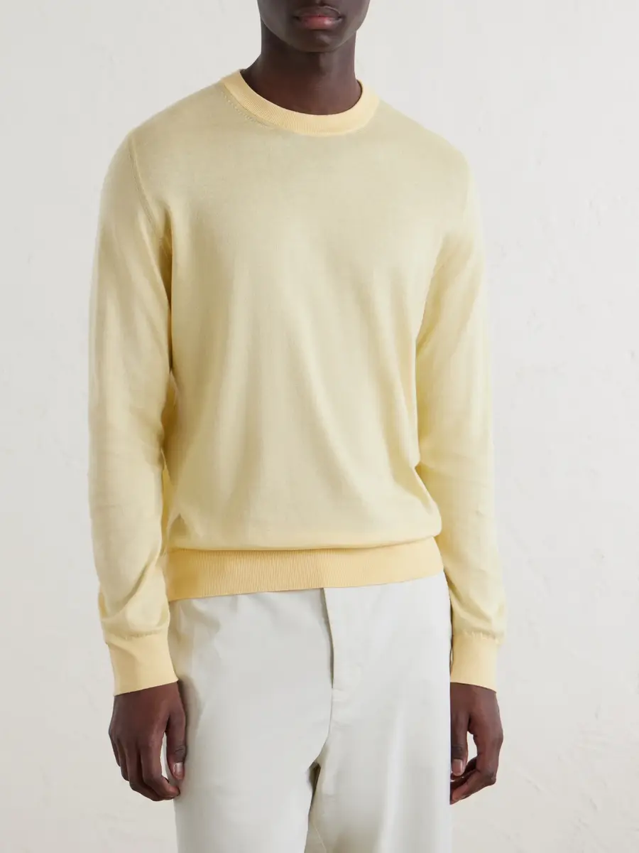 Anderson & Sheppard Sea Island Cotton Sweater - Men | Thumbnail 3