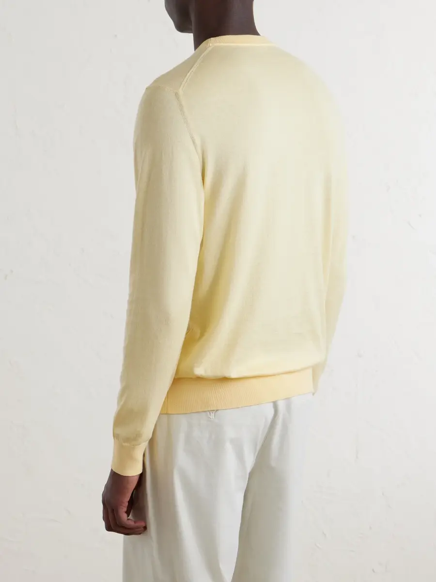 Anderson & Sheppard Sea Island Cotton Sweater - Men | Thumbnail 4