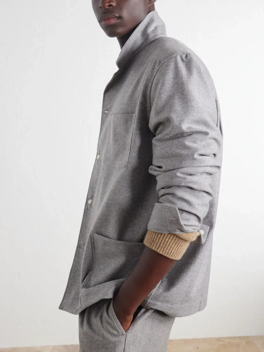 De Bonne Facture Virgin Wool Overshirt - Men | Thumbnail 5 De Bonne Facture Virgin Wool Overshirt - Men | Thumbnail 5