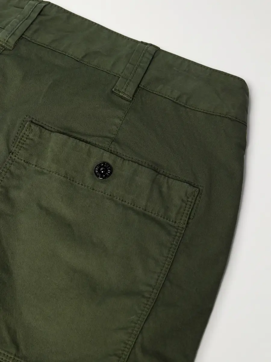 Stone Island Straight-Leg Stretch-Cotton Twill Trousers - Men | Thumbnail 5