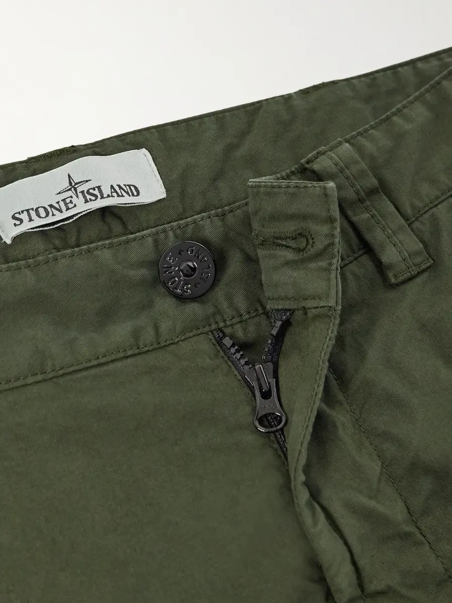 Stone Island Straight-Leg Stretch-Cotton Twill Trousers - Men | Thumbnail 6