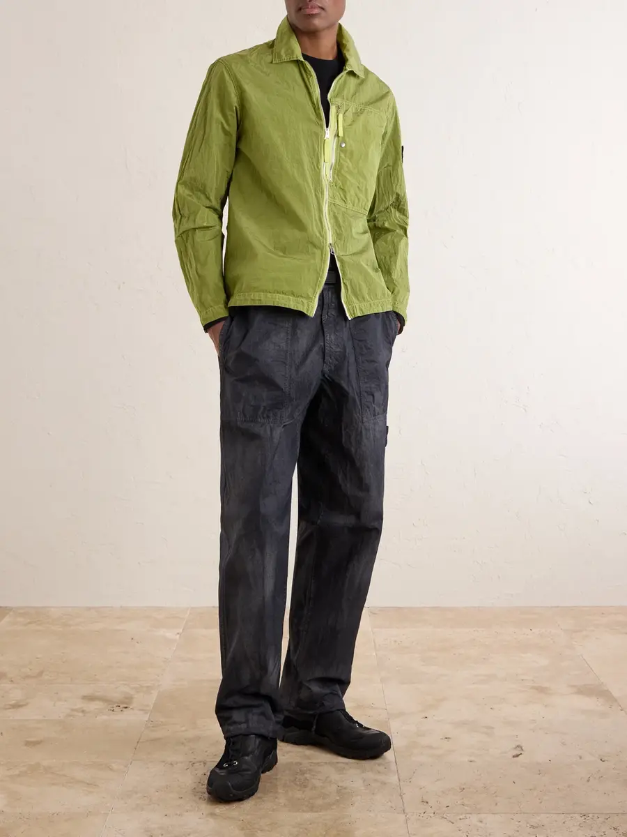 Stone Island Tapered Reflective Nylon Trousers - Men | Thumbnail 2