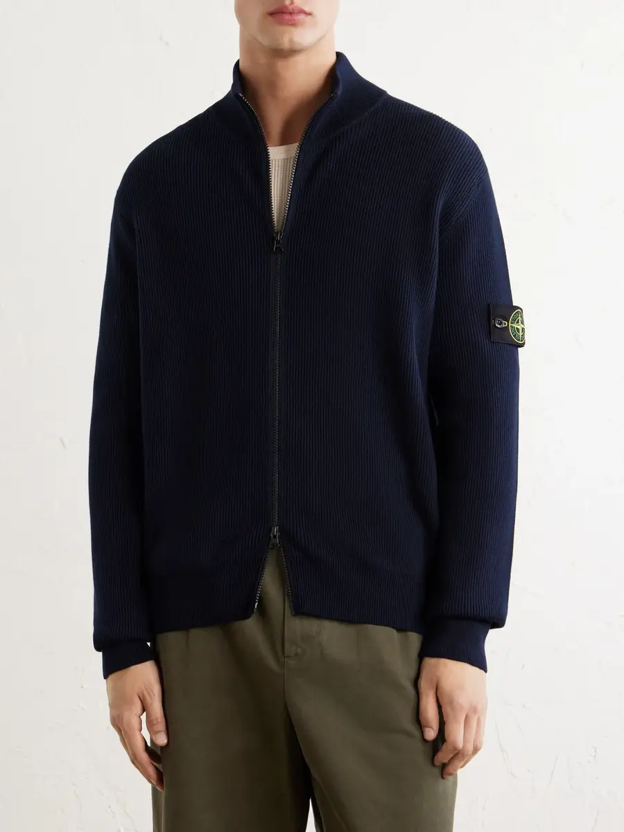 Stone Island Ribbed Organic Cotton Sweater - Men | Thumbnail 3