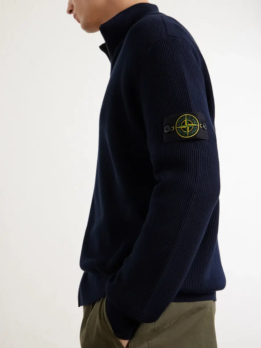 Stone Island Ribbed Organic Cotton Sweater - Men | Thumbnail 5