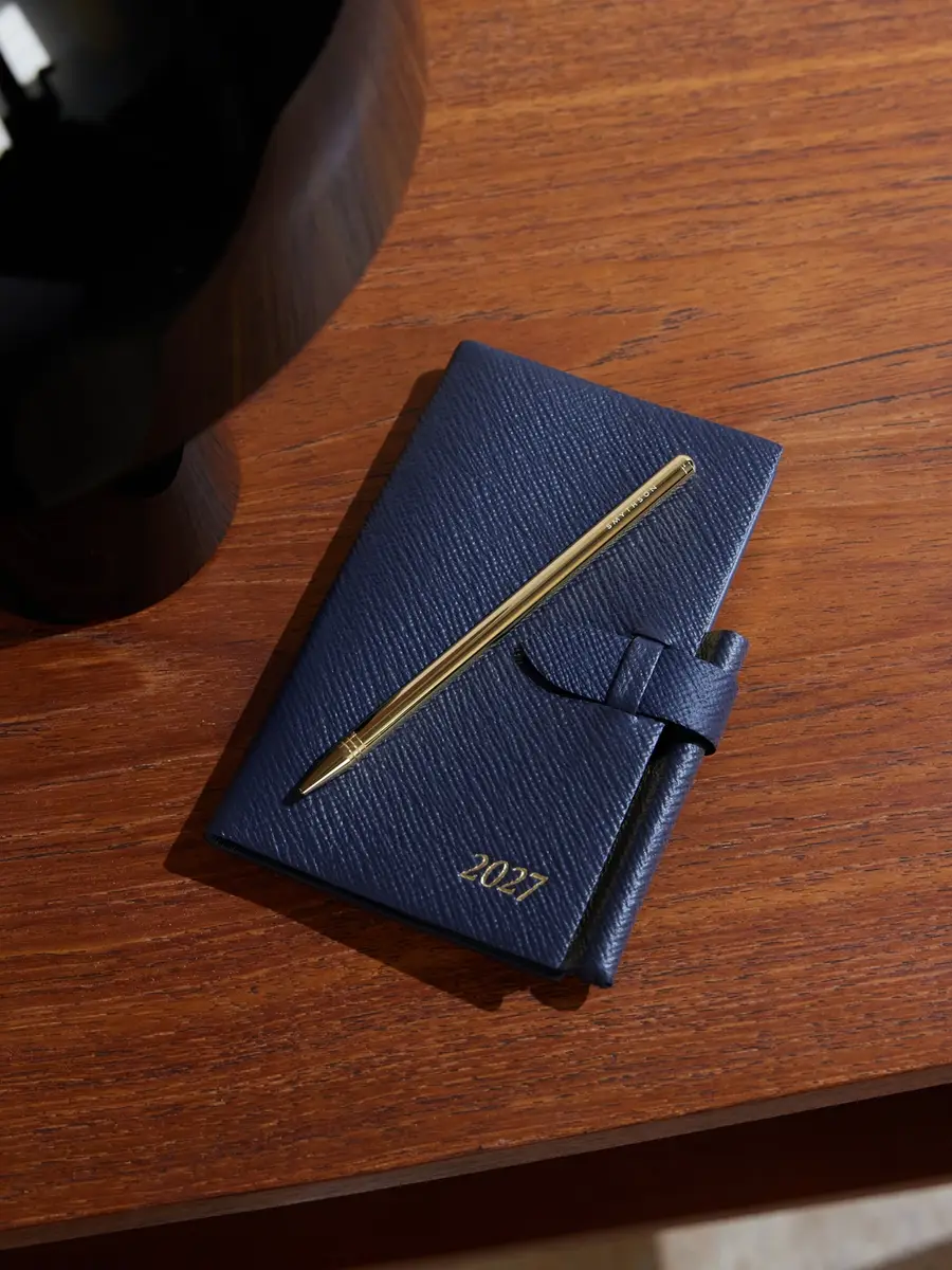 Smythson 2027 Panama Cross-Grain Leather Diary With Pencil - Men | Thumbnail 2 Smythson 2027 Panama Cross-Grain Leather Diary With Pencil - Men | Thumbnail 2