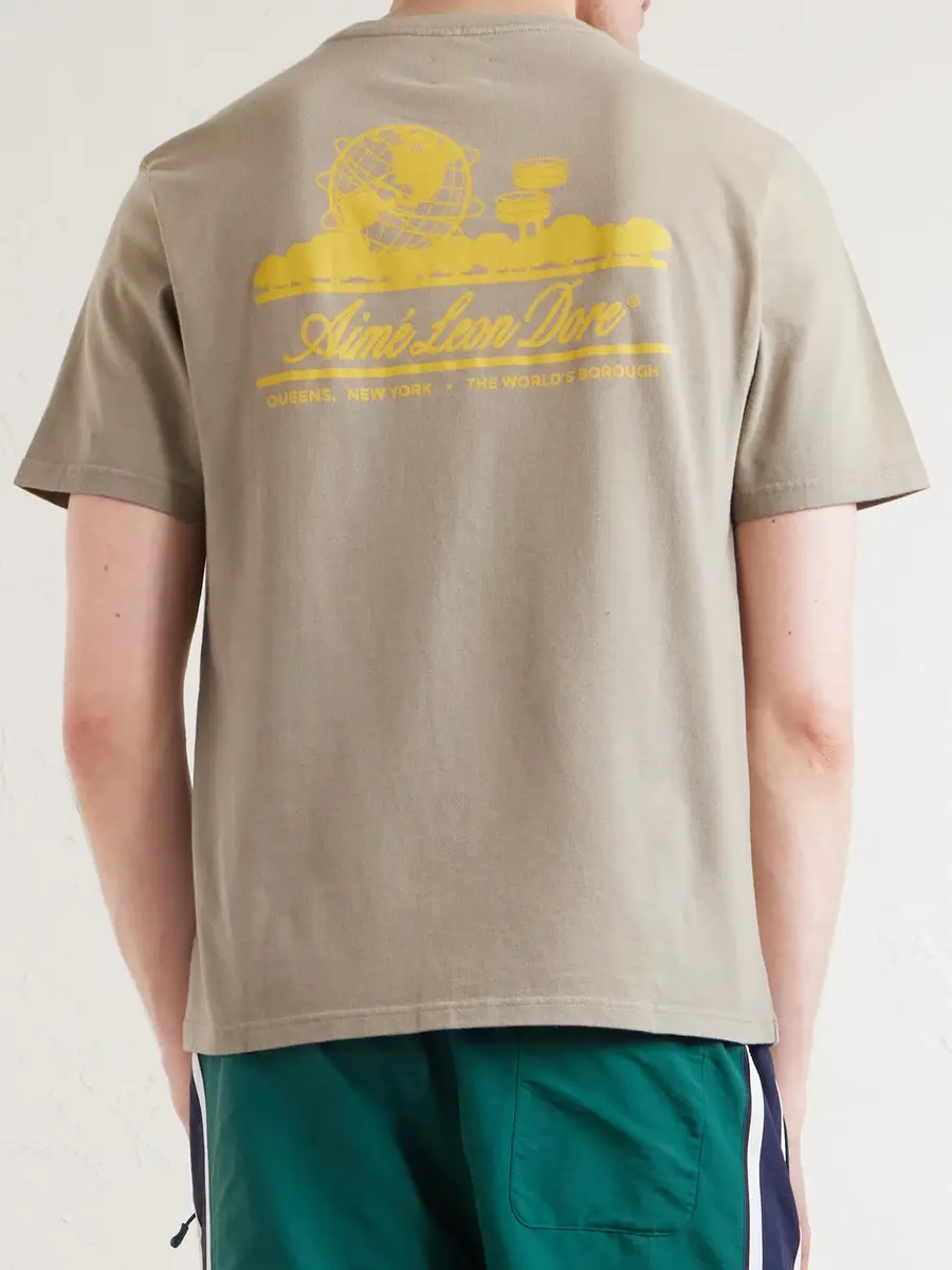 Aimé Leon Dore Unisphere Logo-Print Cotton-Jersey T-Shirt - Men | Thumbnail 4