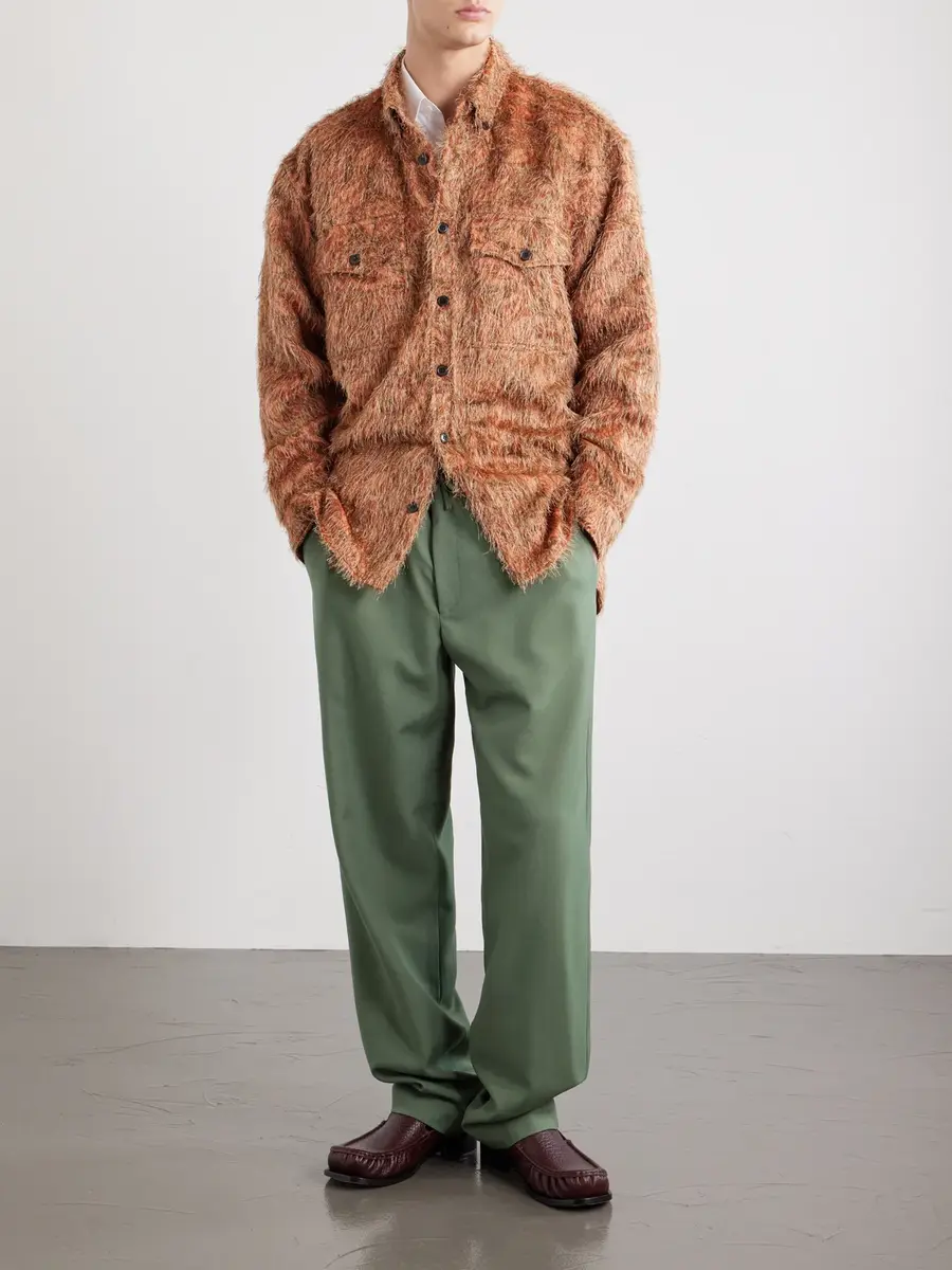 Dries Van Noten Cromo Fil Coupé Jacquard Overshirt - Men | Thumbnail 2 Dries Van Noten Cromo Fil Coupé Jacquard Overshirt - Men | Thumbnail 2