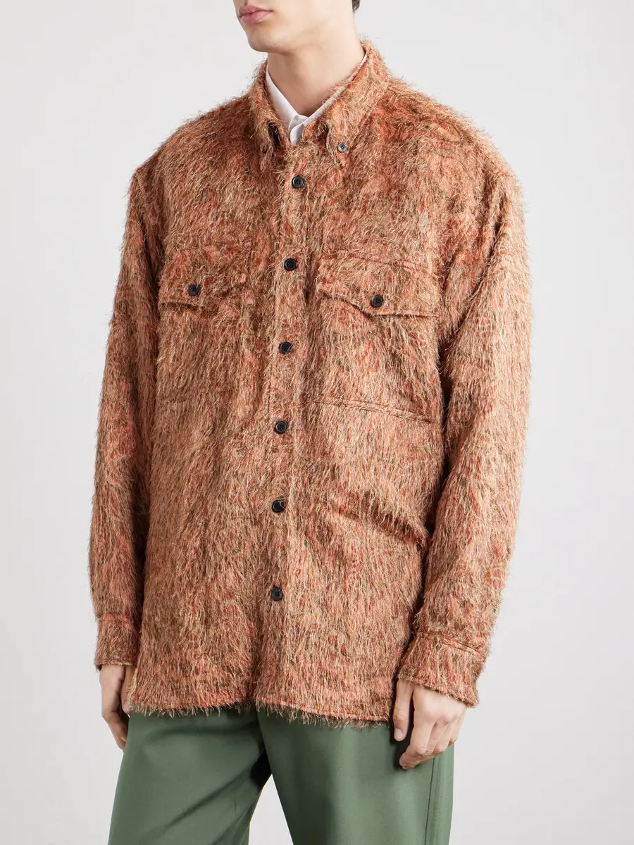 Dries Van Noten Cromo Fil Coupé Jacquard Overshirt - Men | Thumbnail 3 Dries Van Noten Cromo Fil Coupé Jacquard Overshirt - Men | Thumbnail 3