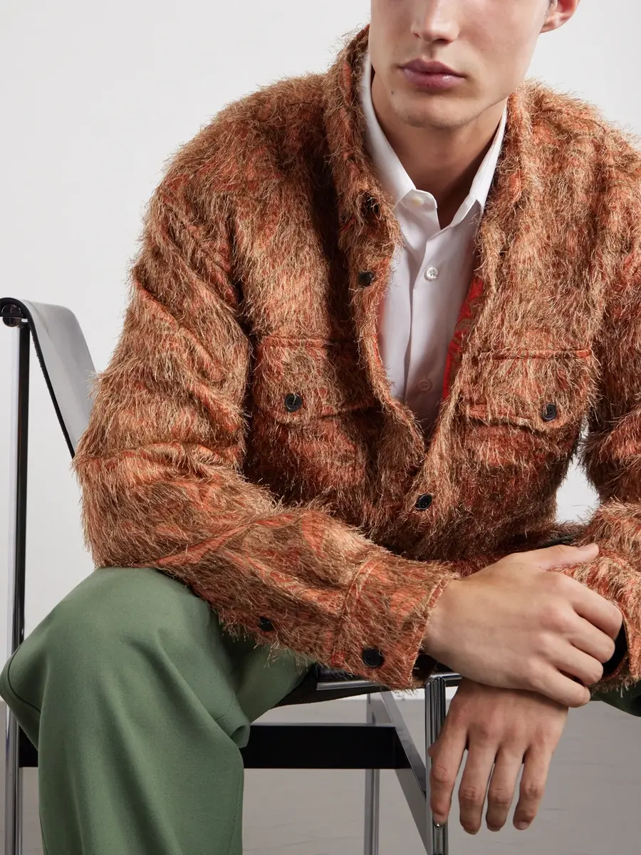 Dries Van Noten Cromo Fil Coupé Jacquard Overshirt - Men | Thumbnail 5 Dries Van Noten Cromo Fil Coupé Jacquard Overshirt - Men | Thumbnail 5