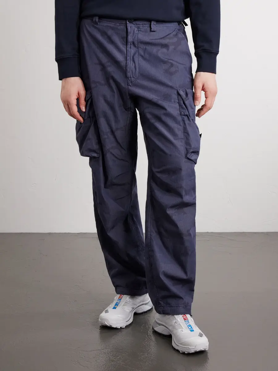 Stone Island Straight-Leg Camouflage-Print Cotton-Blend Ripstop Trousers - Men | Thumbnail 3