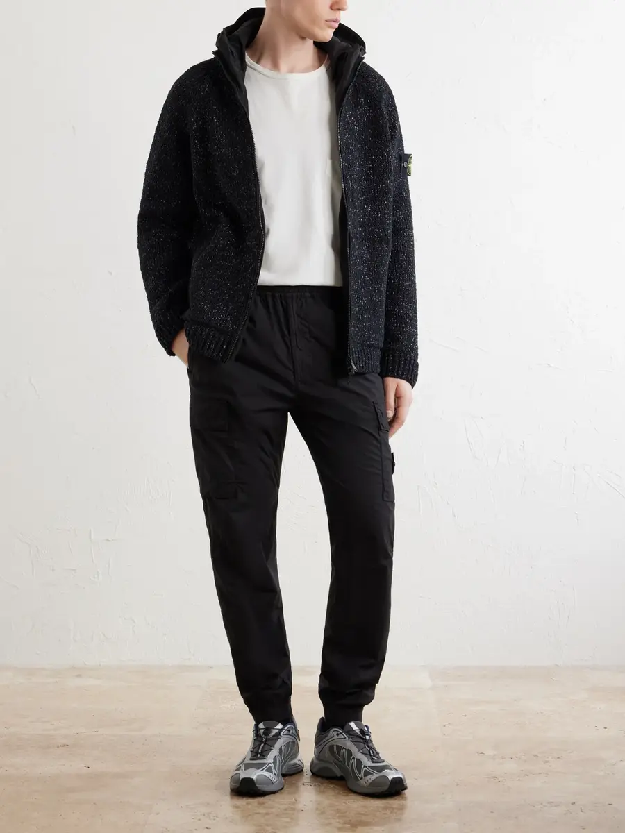 Stone Island Tapered Stretch Cotton-Blend Cargo Trousers - Men | Thumbnail 2